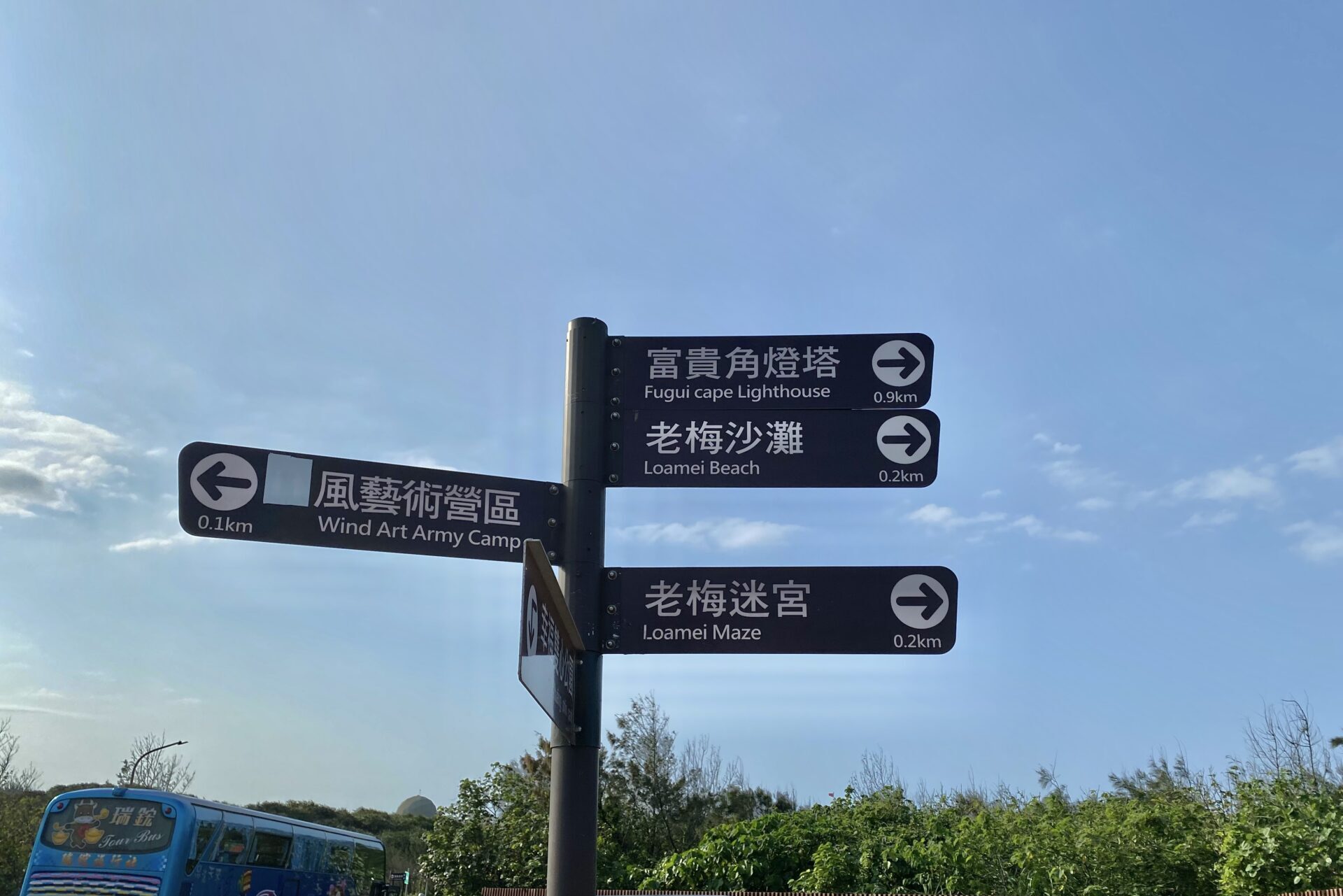 富貴角公園の標識